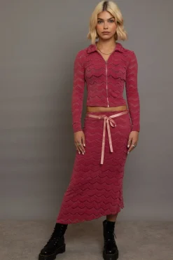 Women Daisy Street Partywear | Tops-Textured Fitted Shirt