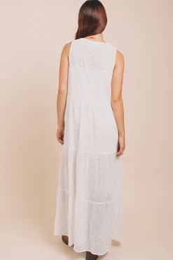 Women Daisy Street Dresses-Tiered Maxi Dress With Split Front