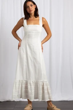 Women Daisy Street Dresses-Tiered Midaxi Dress With Lace Trims