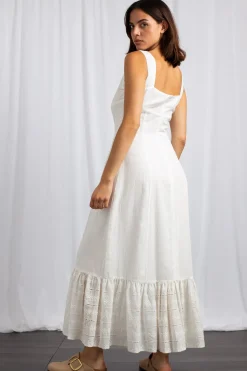 Women Daisy Street Dresses-Tiered Midaxi Dress With Lace Trims