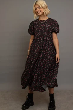 Women Daisy Street Dresses-Tiered Smock Dress