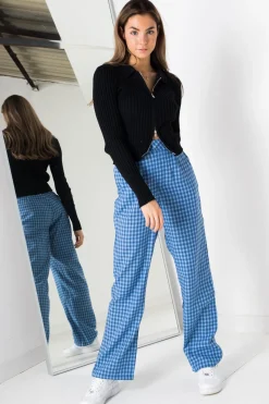Women Daisy Street Trousers-Trousers in Blue