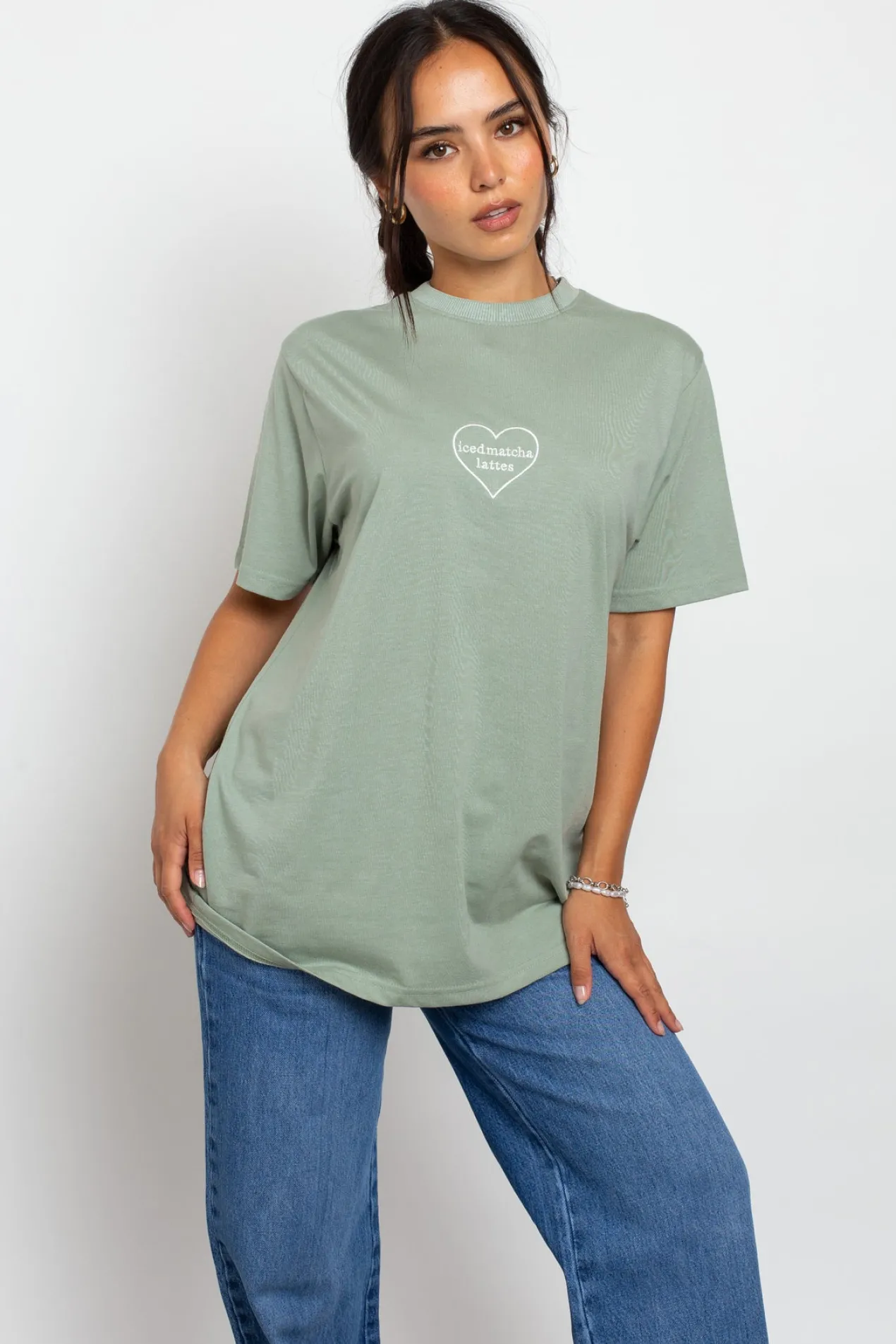Women Daisy Street Tops | T-Shirts-T-Shirt Iced Matcha Graphic