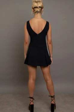 Women Daisy Street Partywear | Dresses-V-Neck Fitted Mini Dress