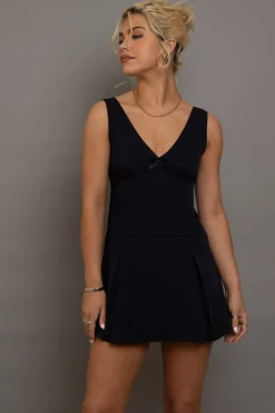 Women Daisy Street Partywear | Dresses-V-Neck Fitted Mini Dress