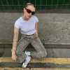 Women Daisy Street Trousers-Washed Relaxed Jeans