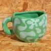 Daisy Street Homeware-Wobbly Mug With Warped Floral Print