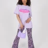 Women Daisy Street T-Shirts-X Bratz Relaxed T-Shirt with Logo in Gradient Fuschia