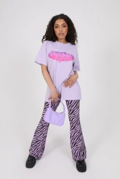 Women Daisy Street T-Shirts-X Bratz Relaxed T-Shirt with Logo in Gradient Fuschia