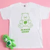 Women Daisy Street T-Shirts-X Care Bears Relaxed with Plush Toy T-Shirt in Green