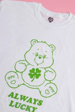 Women Daisy Street T-Shirts-X Care Bears Relaxed with Plush Toy T-Shirt in Green