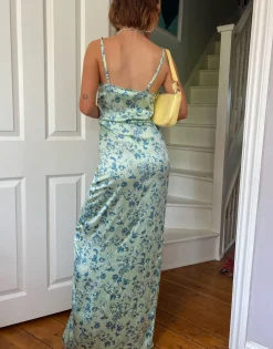 Women Daisy Street Dresses-x Chloe Davie 90s Printed Maxi Dress with Lace Trim