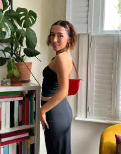 Women Daisy Street Tops-X Chloe Davie Slinky Boobtube Crop Top in