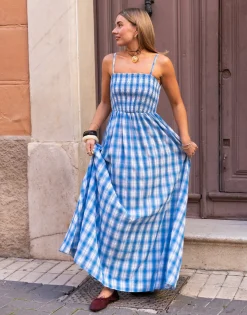 Women Daisy Street Dresses-X Molly Mcfarlane Shirred Body Maxi Dress In Check