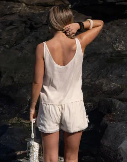 Women Daisy Street Tops-X Molly Mcfarlane Boho Flowy Lace Cami Top In
