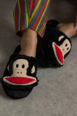 Women Daisy Street Slippers-X PAUL FRANK FLUFFY SLIPPERS