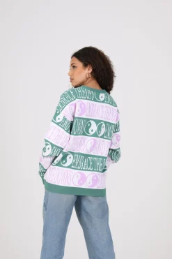 Women Daisy Street Hoodies & Sweatshirts-Yin/Yang Knitted Jumper