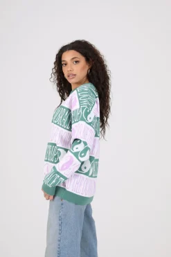 Women Daisy Street Hoodies & Sweatshirts-Yin/Yang Knitted Jumper