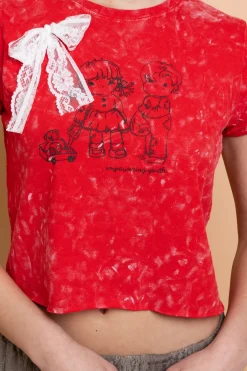Women Daisy Street Tops | T-Shirts-Youth Snow Washed Baby Tee