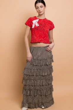 Women Daisy Street Tops | T-Shirts-Youth Snow Washed Baby Tee